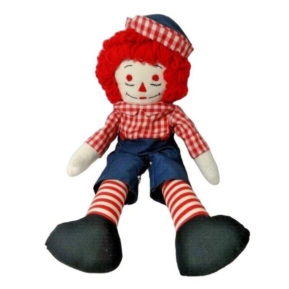 Vintage 1979 Handmade Raggedy Andy Doll Toy Collectible 21-inches Fabric - Picture 1 of 4